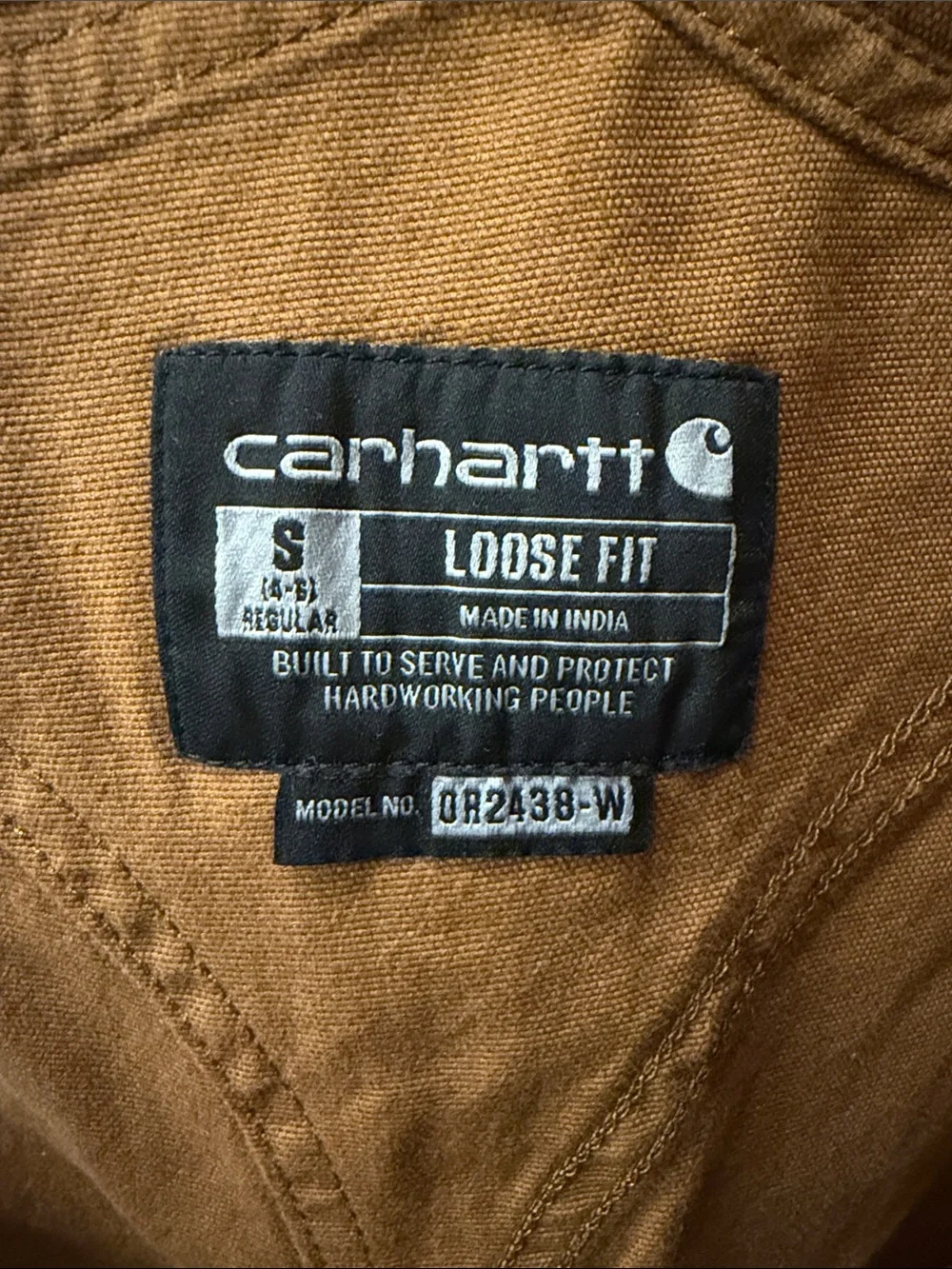Carhartt Tan/Brown Duck Bib Overalls